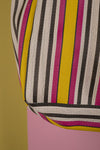 Pink & Yellow Striped Recycled Tote Bag