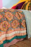 Jasmine Block Print Cotton Quilt