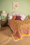 Apricot & Lavender Floral Quilt