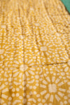 Mustard Yellow Block Print Cotton Quilt