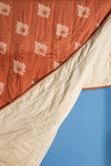 Terracotta Block Print Cotton Quilt (read description)