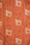 Terracotta Block Print Cotton Quilt (read description)