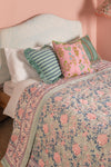 Amelia Hand Block Print Cotton Quilt