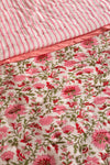 Ruby Meadow Reversible Floral Quilt