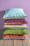 Aubergine Block Colour Cotton Cushion Cover