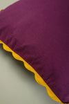 Aubergine Block Colour Cotton Cushion Cover