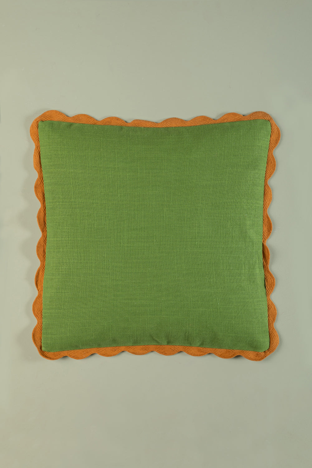 Fern Block Colour Cotton Cushion Cover