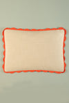 Cream Rectangular Block Colour Cotton Cushion Cover