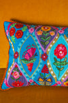 Floral Embroidered Cushion Cover