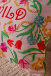 Wild Embroidered Cushion Cover