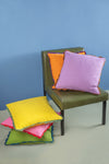 Lavender Block Colour Cotton Cushion Cover