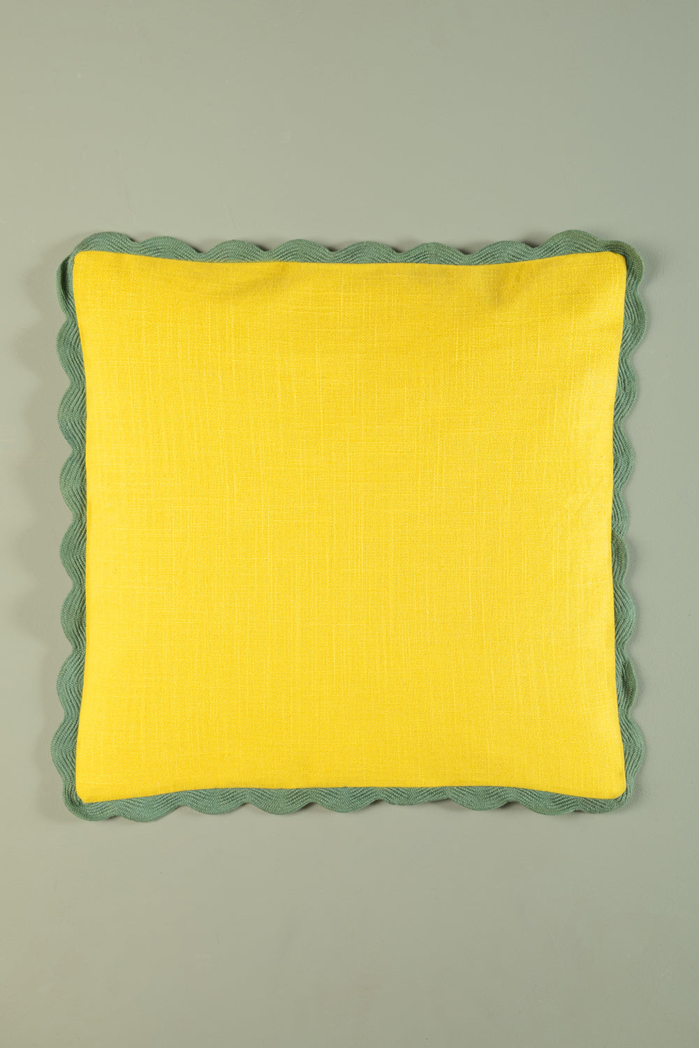 Lemon Block Colour Cotton Cushion Cover