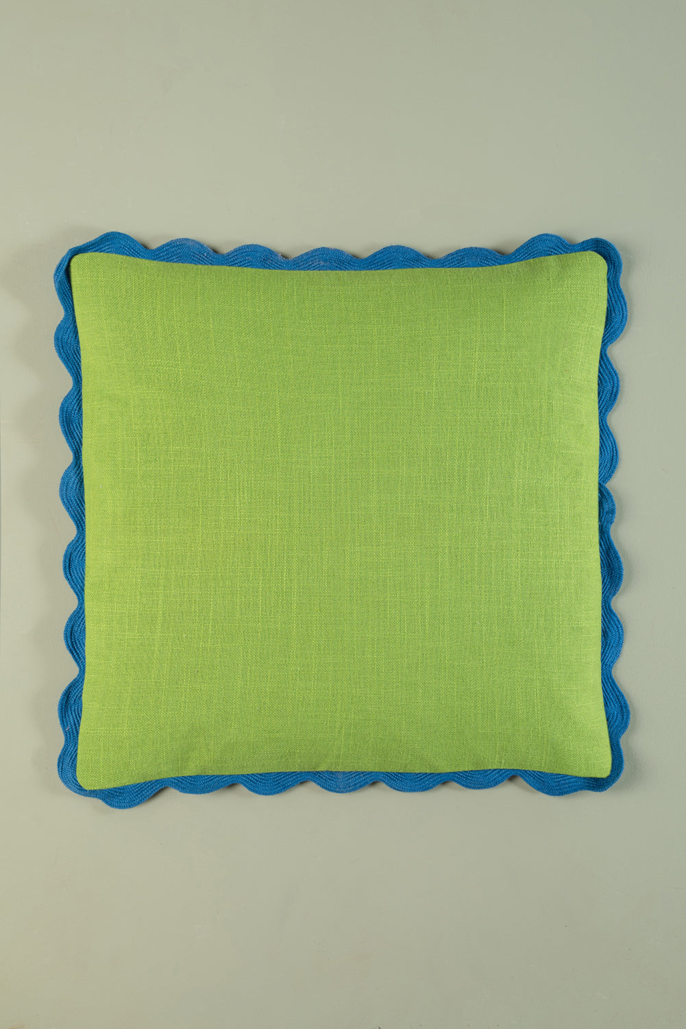 Sage Block Colour Cotton Cushion Cover
