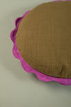 Olive Round Block Colour Cotton Cushion Cover