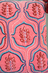 Pink Velvet Leaf Embroidered Cushion Cover