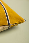 Mustard Stripe Block Print Cushion Cover