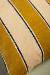Mustard Stripe Block Print Cushion Cover