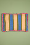 Wheat Regatta Block Print Cotton Cushion Cover