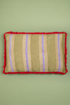 Fern & Allium Block Print Cotton Cushion Cover
