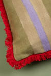 Fern & Allium Block Print Cotton Cushion Cover