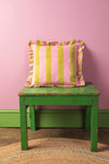 Apple & Rose Block Print Cotton Cushion Cover