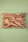 Mocha Swirl Embroidered Cushion Cover