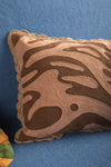 Mocha Swirl Embroidered Cushion Cover