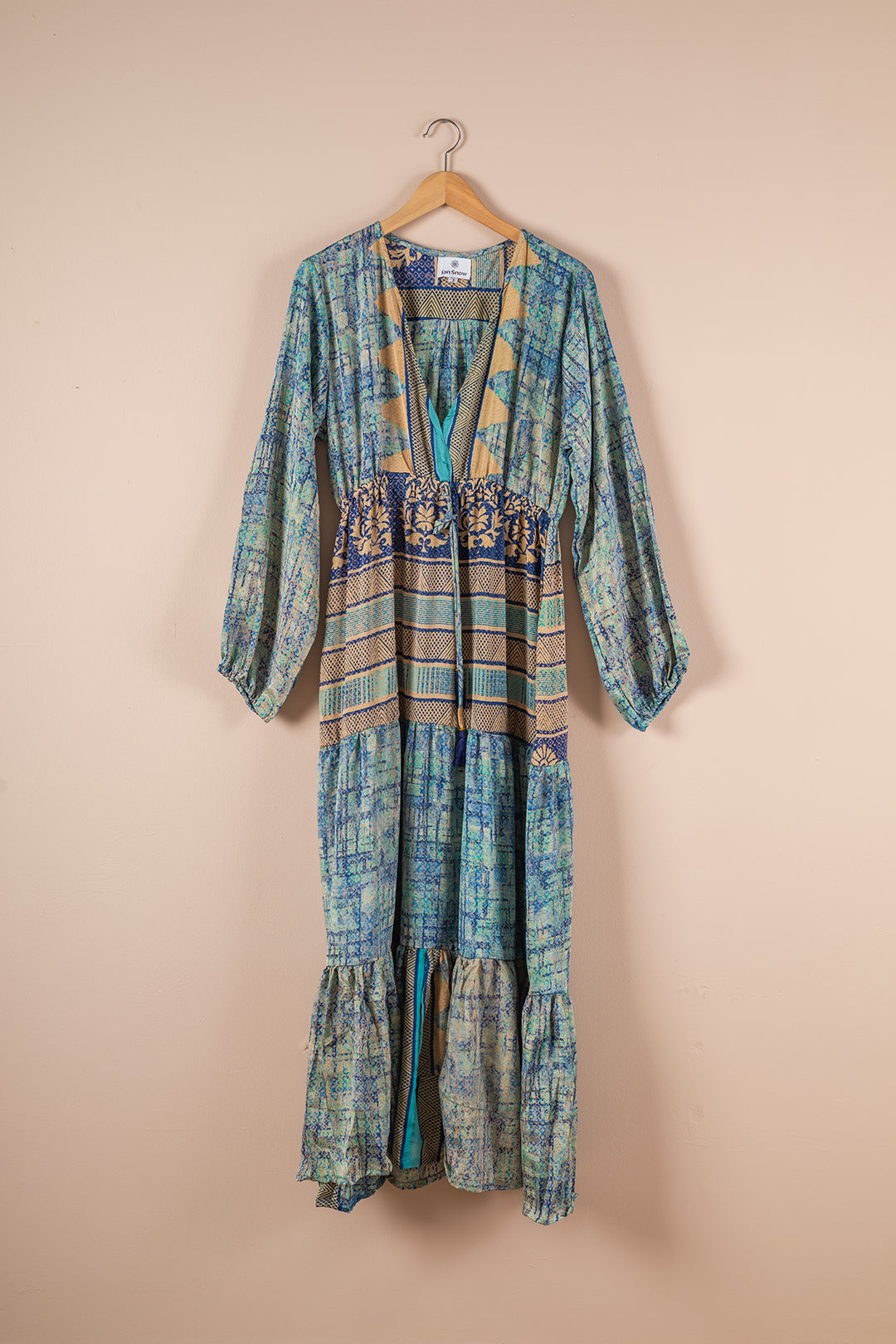 Recycled Silk Long Dress - Large - 06