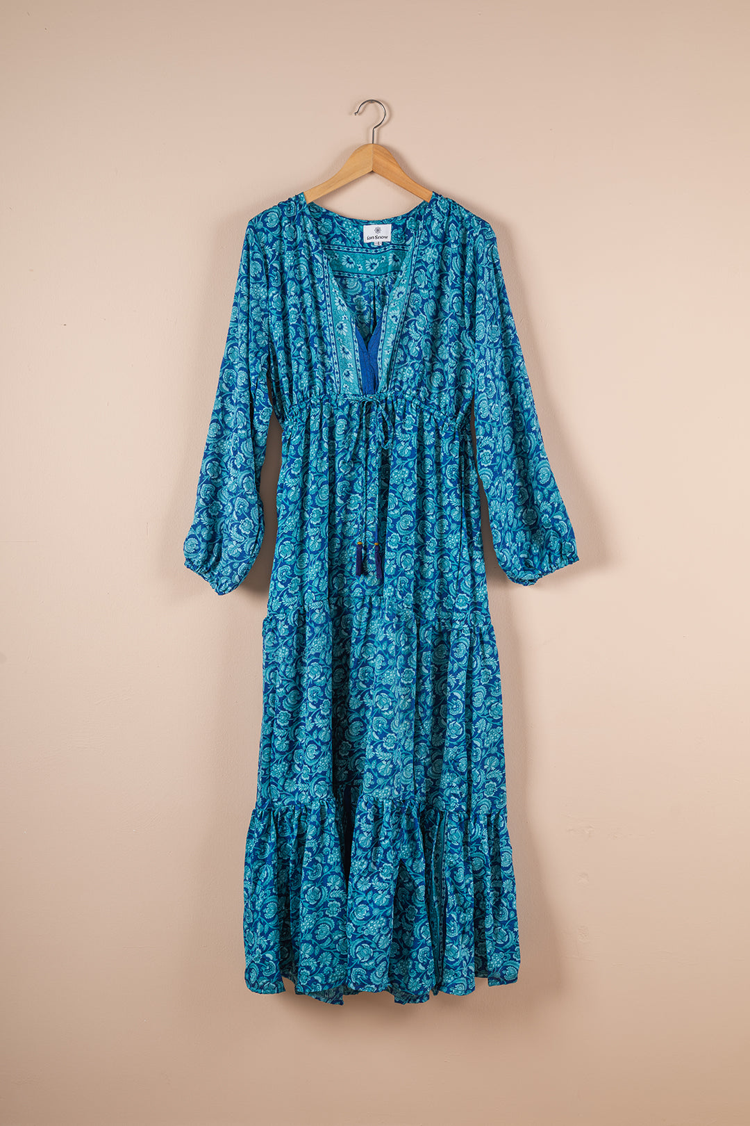Recycled Silk Long Dress - Large - 20
