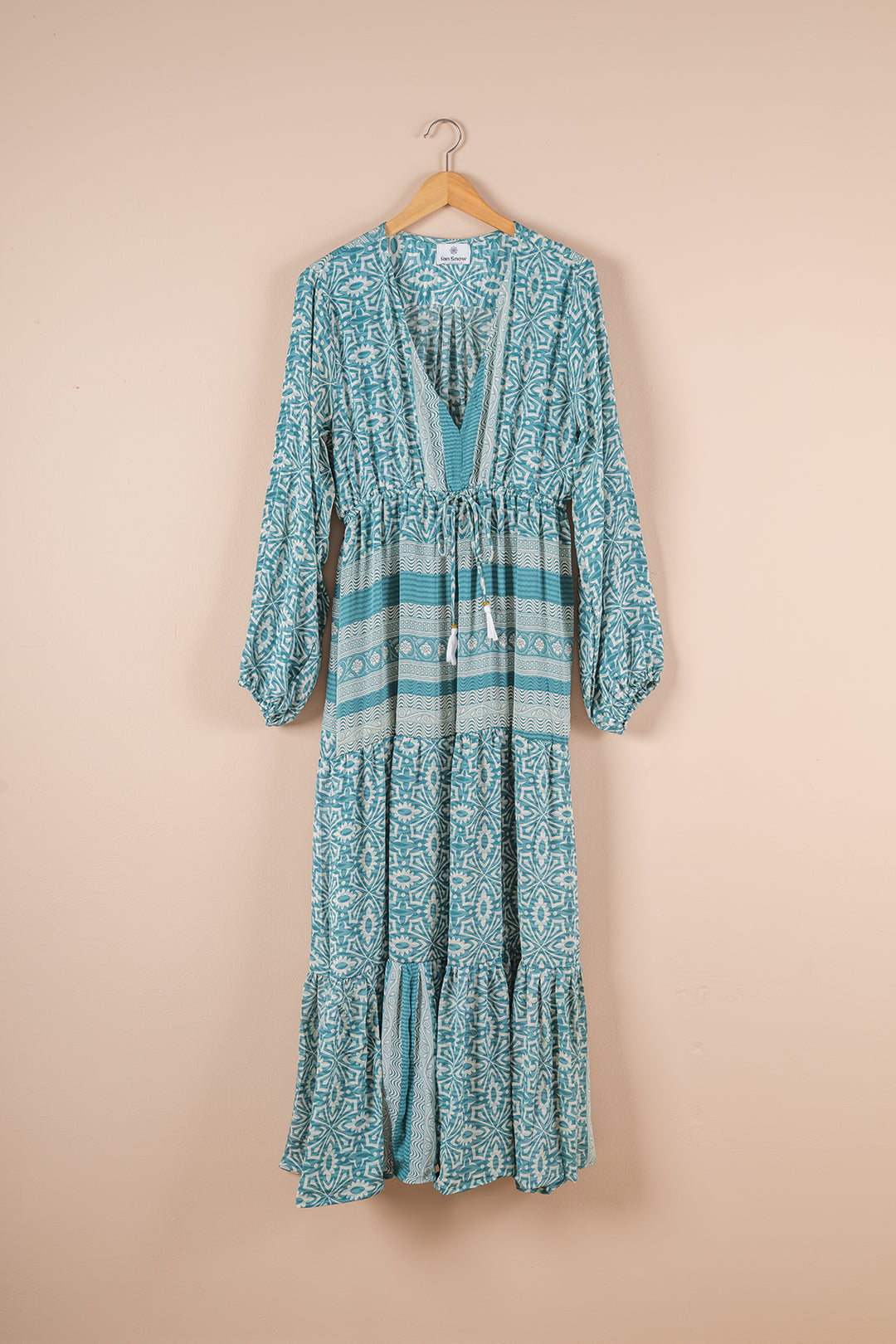 Recycled Silk Long Dress - Large - 22