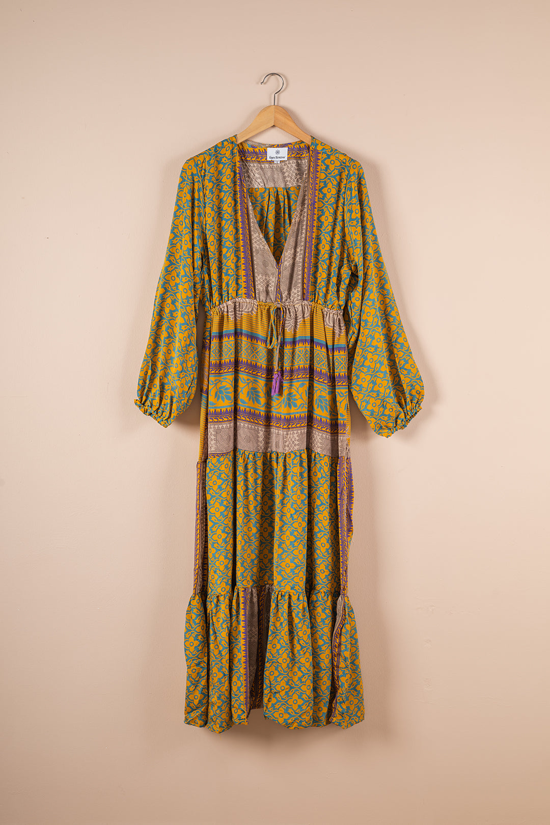 Recycled Silk Long Dress - Large - 44