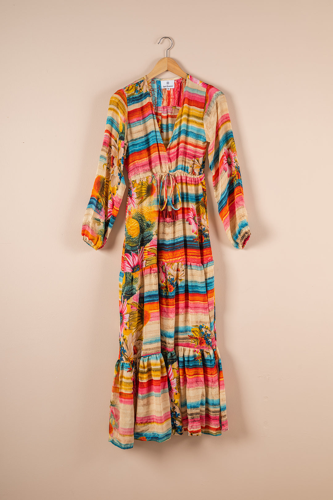 Recycled Silk Long Dress - Small - 01
