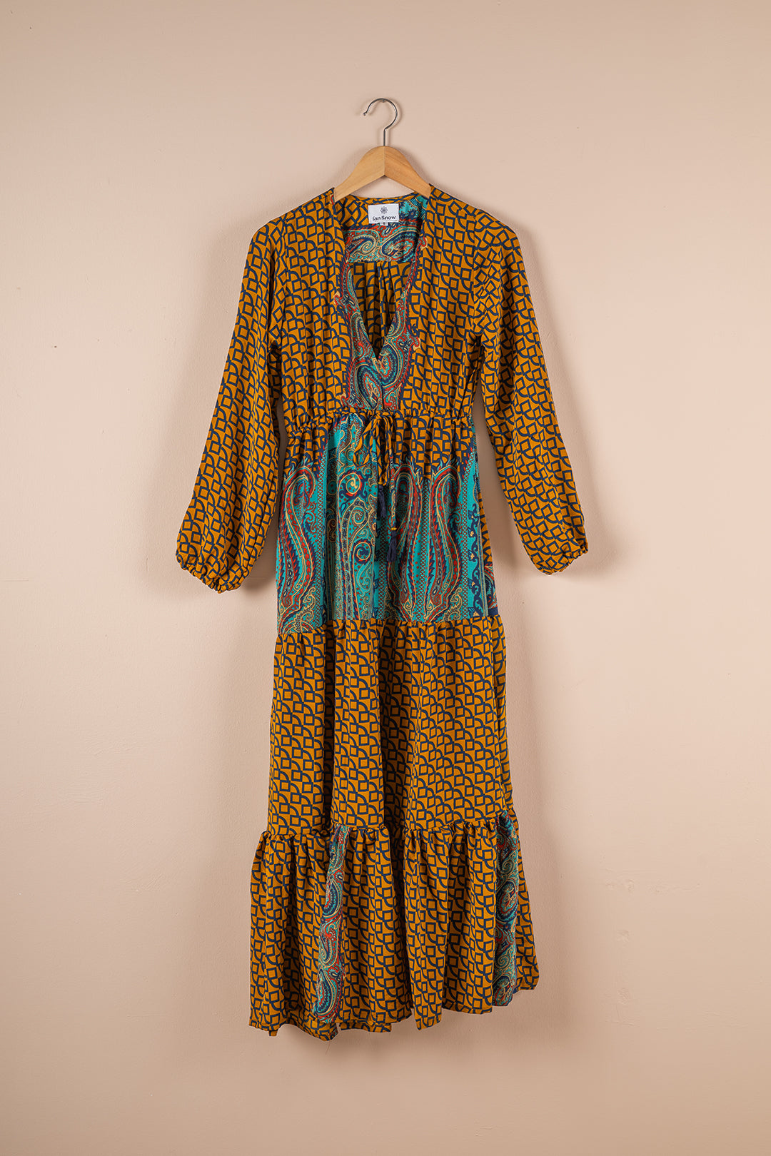 Recycled Silk Long Dress - Small - 12