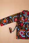 Black Suzani Embroidered Velvet Jacket - 19