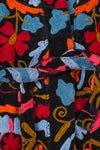 Black Suzani Embroidered Velvet Jacket - 19