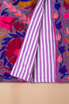 Purple Suzani Embroidered Velvet Jacket - 26