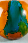 Marble Finish Glass Hurricane Vase