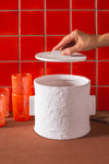 White Katran Pot with Lid