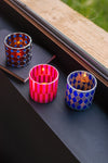 Bright Tones Trio of Mosaic Glass Votives