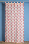 Carnation & Clementine Block Print Single Curtain
