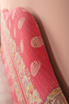 Red Kantha Covered Double Headboard