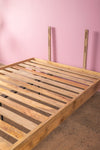 Red Kantha Covered Double Headboard
