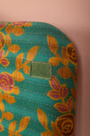 Blue & Yellow Kantha Covered Double Headboard
