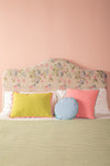 Cream Floral Kantha Covered Double Headboard