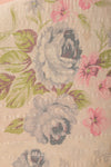 Cream Floral Kantha Covered Double Headboard
