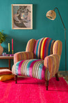 Striped Velvet Armchair