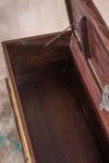 Cream Reclaimed Wooden Chest with Brass Trim