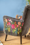 Grey Bloomingville Velvet Armchair