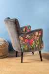 Grey Bloomingville Velvet Armchair