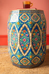 Hand Painted Navy Blue Side Table